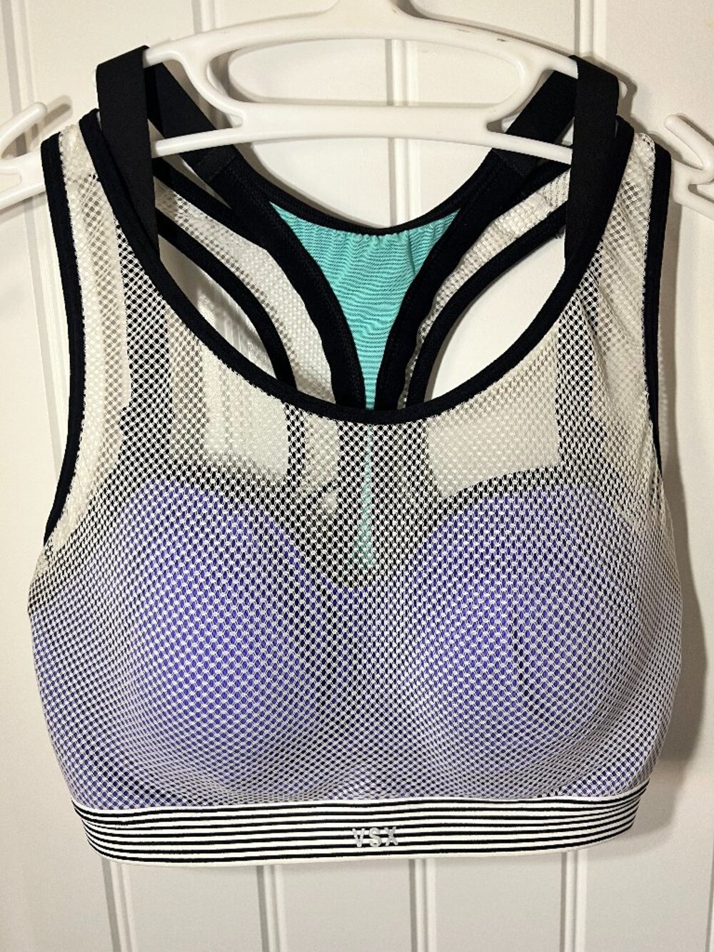 Victoria's Secret VSX 32DD Purple Mesh High Impact Underwire Sports Bra Top
